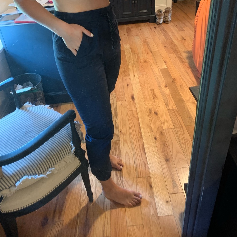 Navy American Eagle waterproof joggers